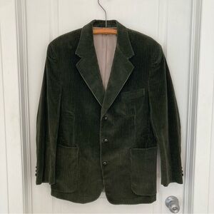 Dark Green Corduroy Blazer Canada Fashion Quality Material Confection Boho
